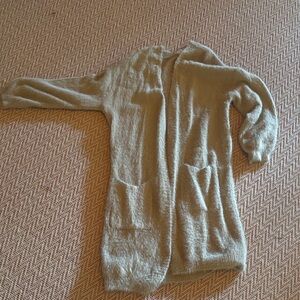 DAVI & DANI Cream Fuzzy Cardigan